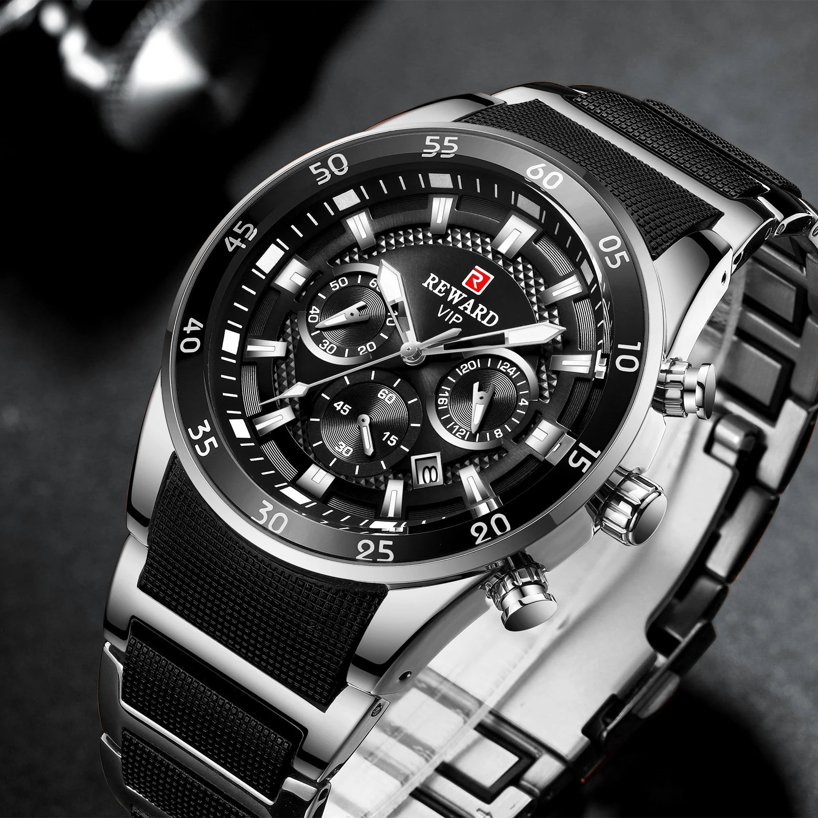 REWARD Men’s Chronograph – Waterproof Steel Watch