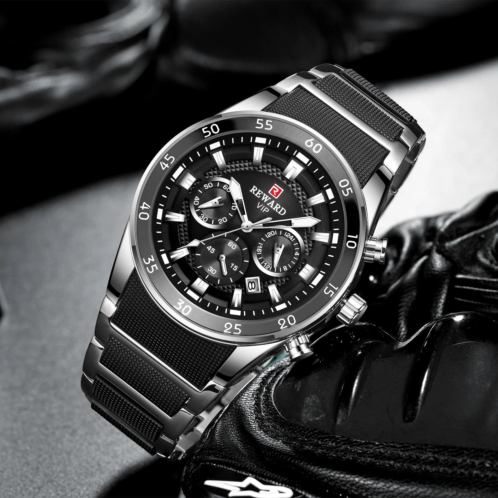 REWARD Men’s Chronograph – Waterproof Steel Watch