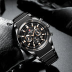 REWARD New Sport Watches for Men Fashion Stainless Steel Quartz Watches Waterproof Chronograph Wrist Watches Male