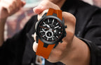 REWARD VIP New Fashion Watch for Men Leather Strap Waterproof Luminous Chronograph Sport Wristwatch