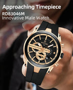 REWARD VIP New Fashion Watch for Men Leather Strap Waterproof Luminous Chronograph Sport Wristwatch