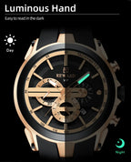 REWARD VIP New Fashion Watch for Men Leather Strap Waterproof Luminous Chronograph Sport Wristwatch