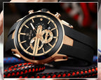 REWARD VIP New Fashion Watch for Men Leather Strap Waterproof Luminous Chronograph Sport Wristwatch