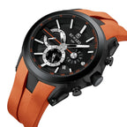 REWARD VIP New Fashion Watch for Men Leather Strap Waterproof Luminous Chronograph Sport Wristwatch