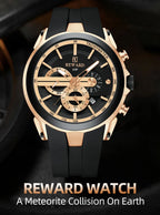 REWARD VIP New Fashion Watch for Men Leather Strap Waterproof Luminous Chronograph Sport Wristwatch